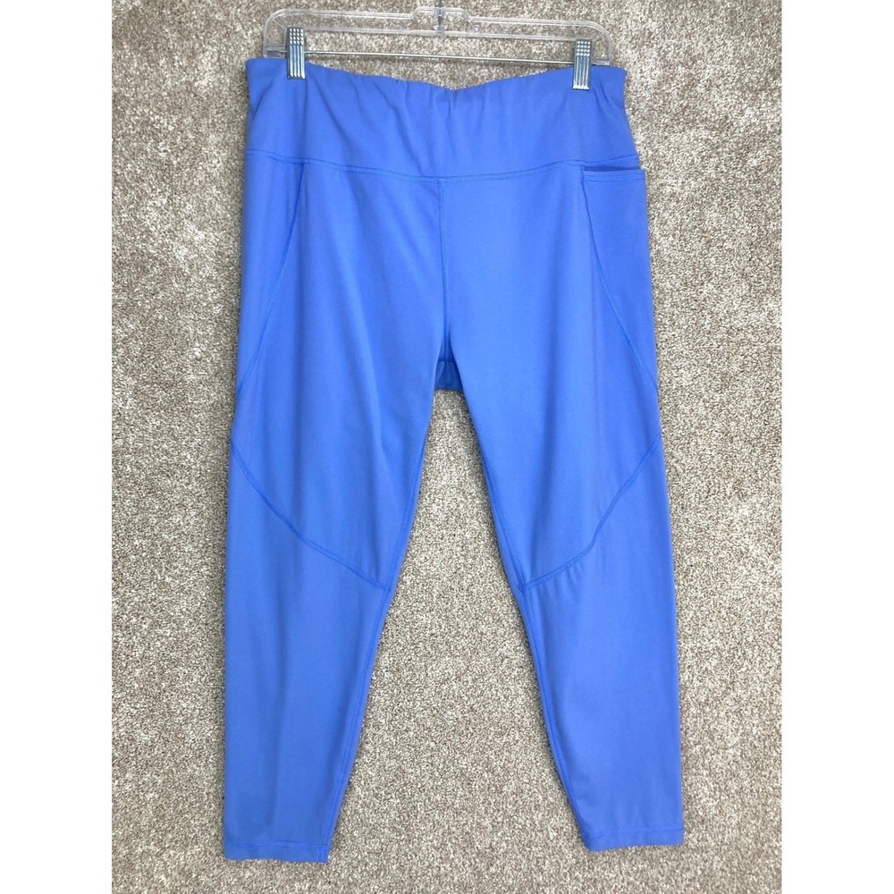 Sweaty Betty Power 7/8 Workout Leggings Women XXL Blue High Waist Pockets Pullon